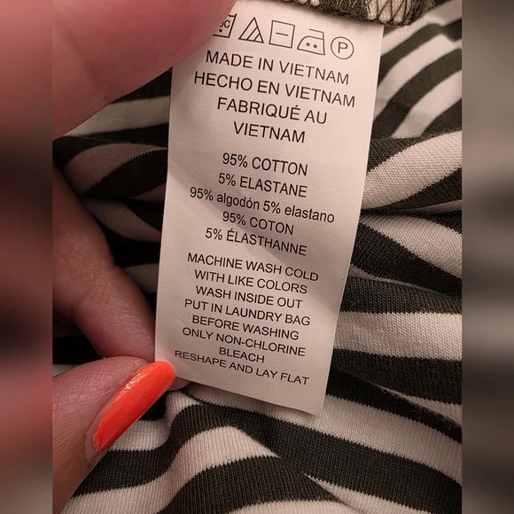 Michael Kors Olive & White Striped Dress XS Gold Shoulder Zippers 🚢 - Picture 8 of 9